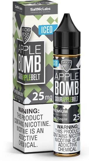 LÍQUIDO SOUR APPLE BOMB BELT ICED - SALTNIC / SALT NICOTINE - VGOD