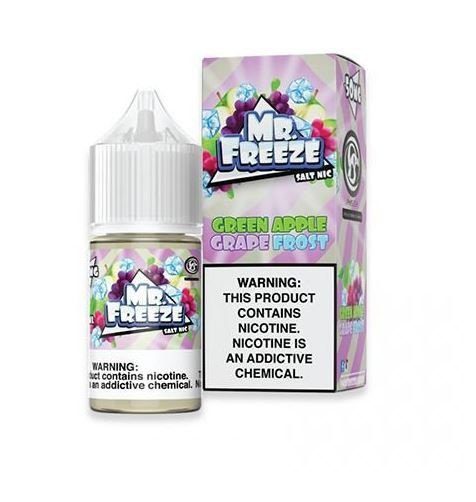 LÍQUIDO GREEN APPLE GRAPE FROST SALT NICOTINE - MR. FREEZE