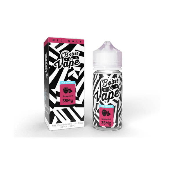 LÍQUIDO STRAWMINT - NICSALT - BORN TO VAPE