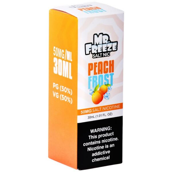 LÍQUIDO PEACH FROST SALT NICOTINE - MR. FREEZE