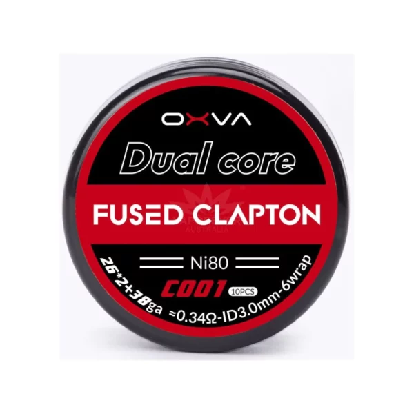 PREBUILT DUAL CORE FUSED CLAPTON Ni80 0.34OHM - OXVA