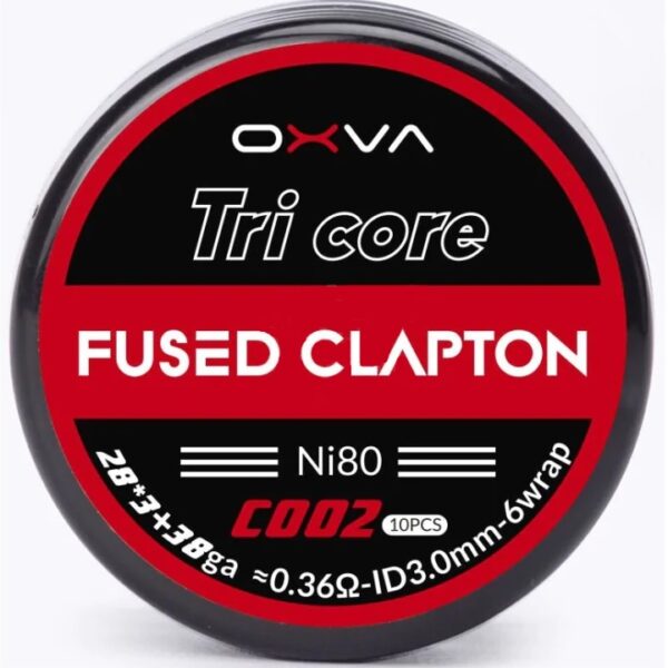 PREBUILT TRI CORE FUSED CLAPTON Ni80 0.36OHM - OXVA