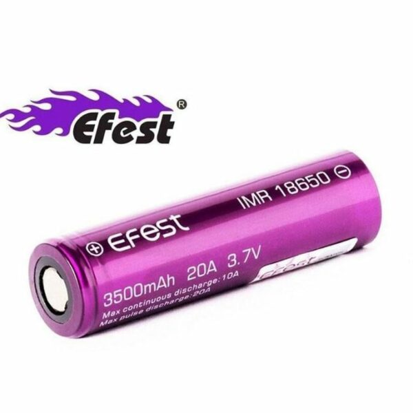 BATERIA 18650 LI-ION EFEST PURPLE 3.7V 3500 MAH HIGH DRAIN 20A - UNITÁRIO