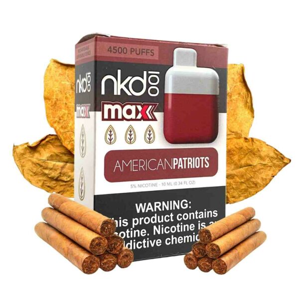 NAKED - POD DESCARTÁVEL NKD MAX 4500 PUFFS - AMERICAN PATRIOTS