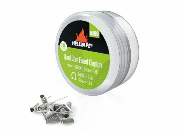 PREBUILT QUAD CORE FUSED CLAPTON NI80 - HELLVAPE