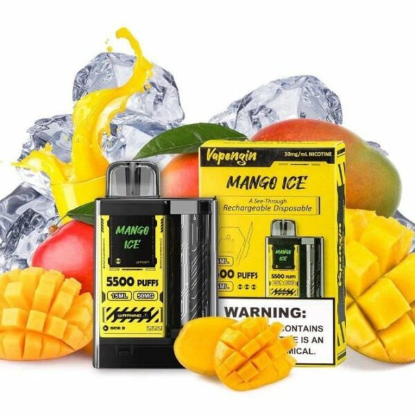 POD DESCARTÁVEL 5500 PUFFS - MANGO ICE - VAPENGIN