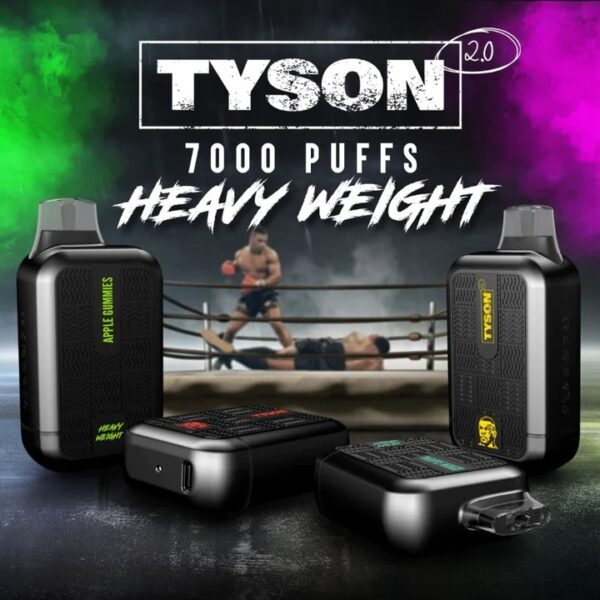 POD DESCARTÁVEL 5% TYSON 2.0 HEAVY WEIGHT 7000 PUFFS - VAPETYSON