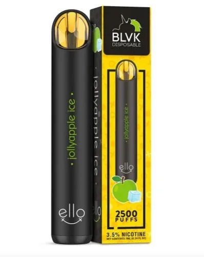 POD DESCARTÁVEL ELLO 2500 PUFFS – JOLLYAPPLE ICE – 35/50MG – BLVK UNICORN