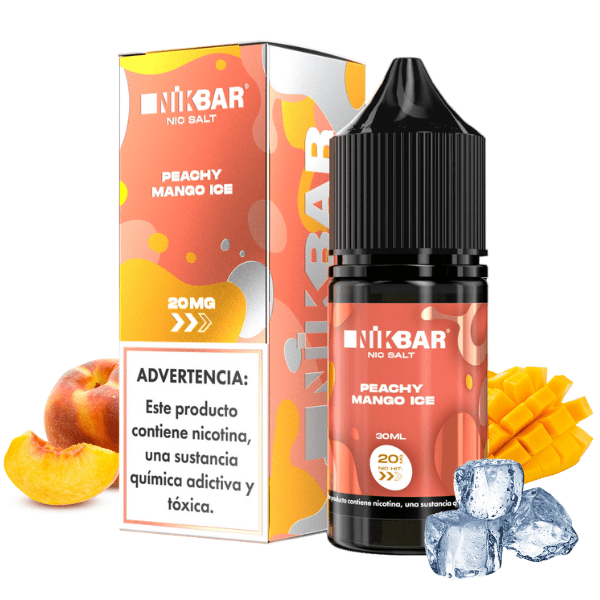 LÍQUIDO NICSALT - PEACHY MANGO ICE - NIKBAR